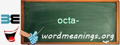 WordMeaning blackboard for octa-